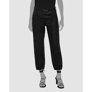 $258 Revolve FRAME Women's Size 29 Lounge Black Jogger Jean in Noir Coated 27